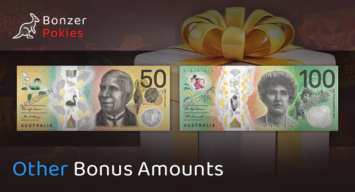 Amounts of other no deposit bonuses for Australian gamblers