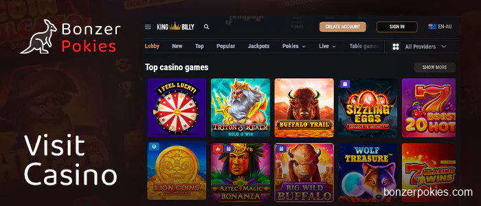 Visit the casino site with A$10 no deposit bonus