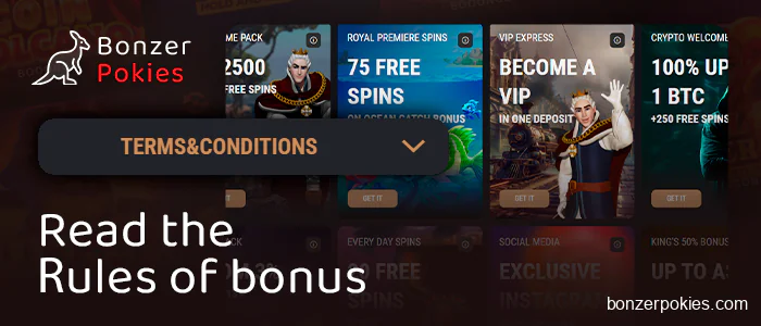 Read the terms and conditions of the $10 no deposit bonus