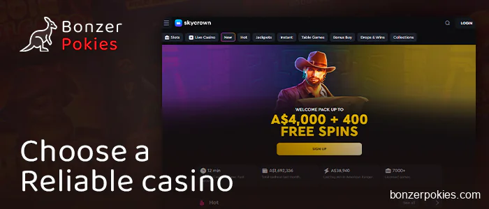 Choose an Australian casino with 3D pokies