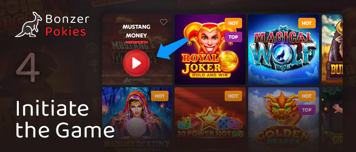 Find Mustang Money in the online pokies section