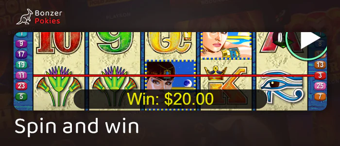 Spin the Queen of the Nile pokie and win