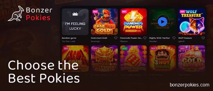 Choose a pokie to play for real money