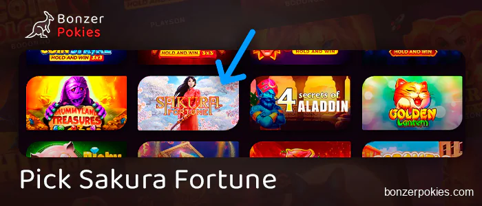 Find Sakura Fortune pokie at an Australian online casino