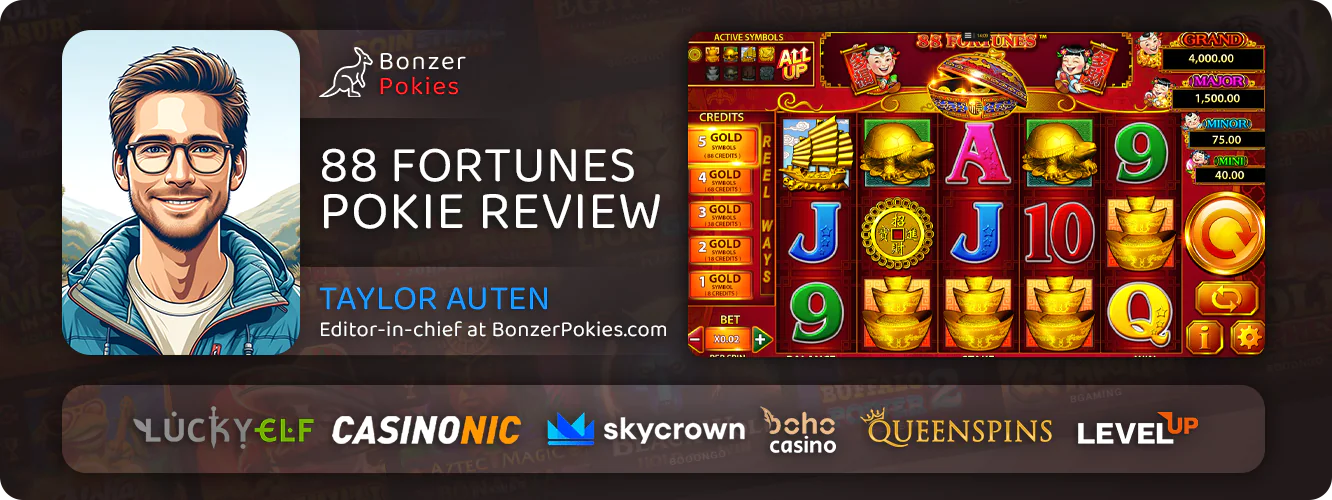 Read 88 fortunes pokie review for Australians