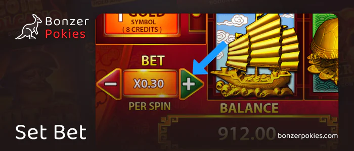 Set the spin amount in 88 Fortunes online pokie