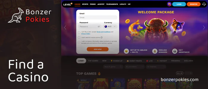 Choose an Australian casinos to gamble at Lucky 88