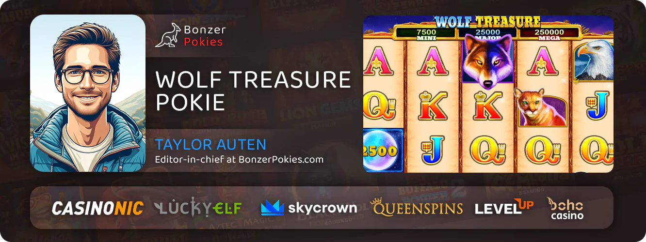 Article about Wolf Treasure pokie in Australian casinos