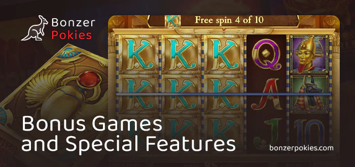 Bonus features in online pokie Book of Dead