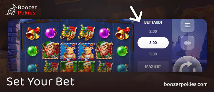 Choose your bet size at Gates of Santa