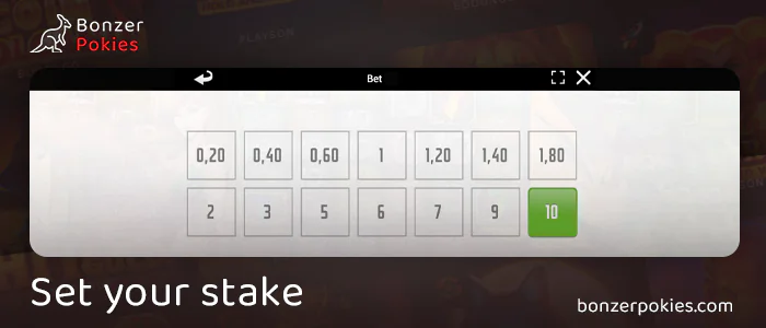 Change the bet amount in the 777 Calda Megaways online pokie