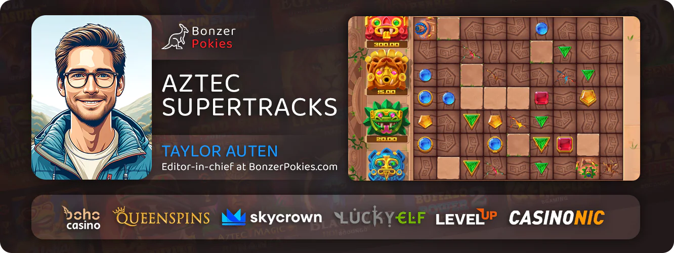 Read Aztec SuperTracks online pokie review from an expert