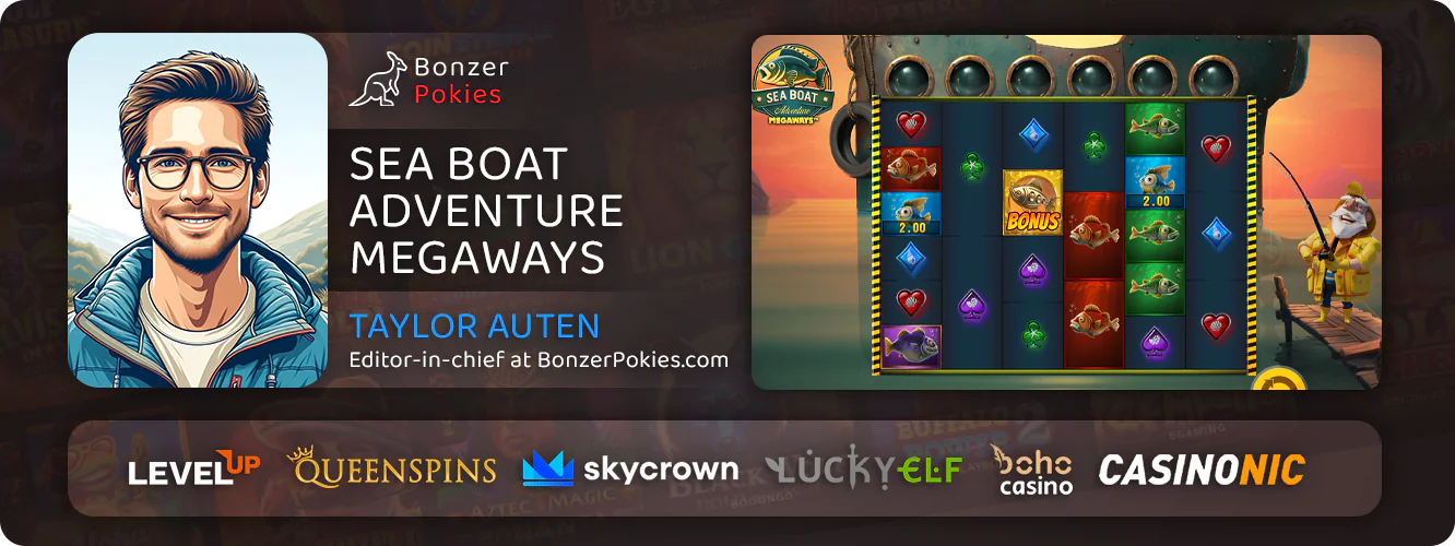 Read the gambling expert's review about Sea Boat Adventure Megaways pokie
