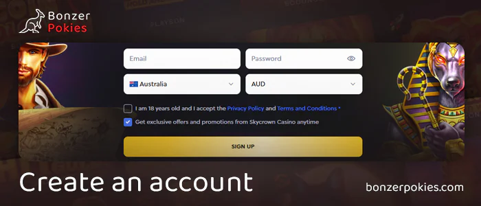 Create a casino account for gambling at Sea Boat Adventure Megaways