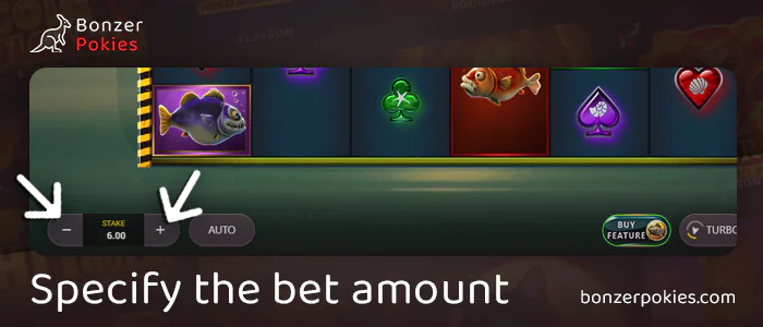 Decide on your bet amount in Sea Boat Adventure Megaways pokie