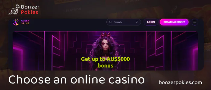 Choose an online casino to play Sizzling Kingdom Bison pokie game