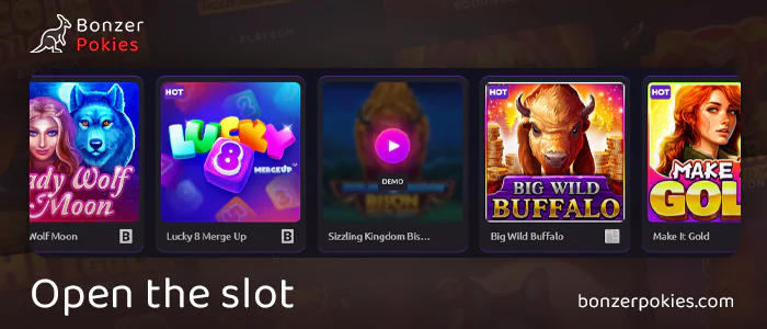 Open Sizzling Kingdom Bison pokie at online casino
