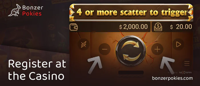 Choose your bet amount in Giant Tossakan online pokie