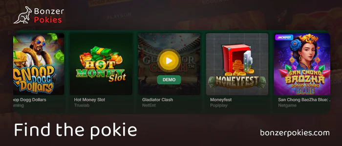 Find Gladiator Clash pokie in the online casino lobby