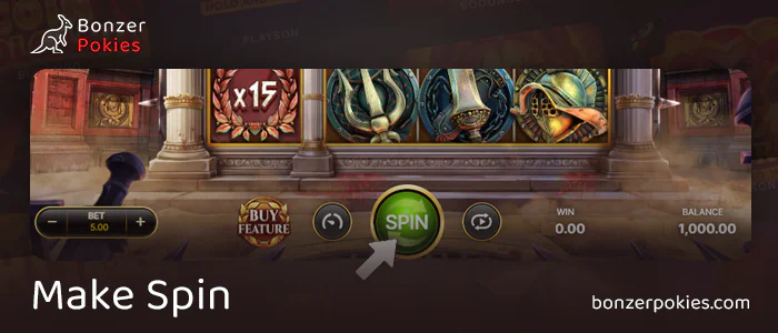 Take your first spin in Gladiator Clash pokie