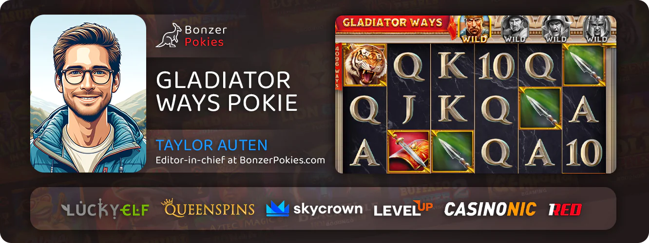 Read Gladiator Ways online pokie review