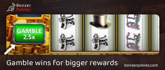 Get high rewards with risk in Monopoly Super Wheel Bonus pokie