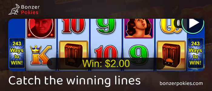 Collect winning lines in Red Baron