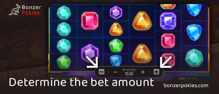 Change the bet amount in Solar Nova Megaways pokie