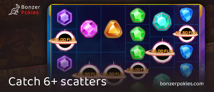 Collect 6 scatter symbols and activate freespins in Solar Nova Megaways