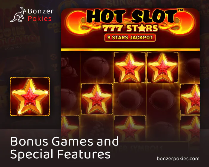 Bonus features in the online pokie 777 Stars - collect scatters