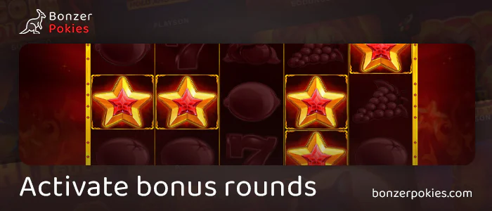 Win the bonus feature in the 777 Stars Easter Edition pokie