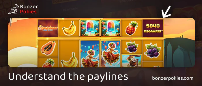 Check out the lines in the Copacabana Megaways pokie