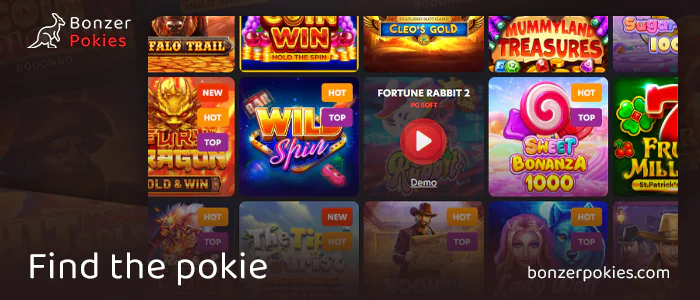 Find the Fortune Rabbit 2 pokie in the online casino lobby