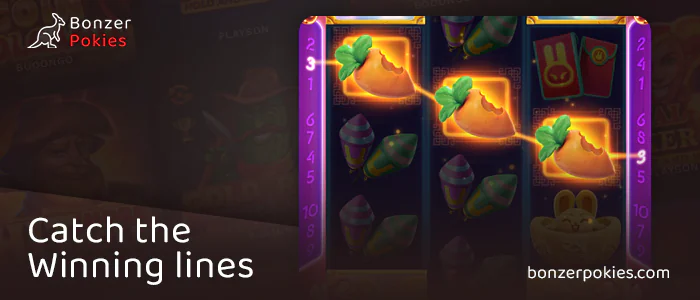 Catch the winning line of Fortune Rabbit 2