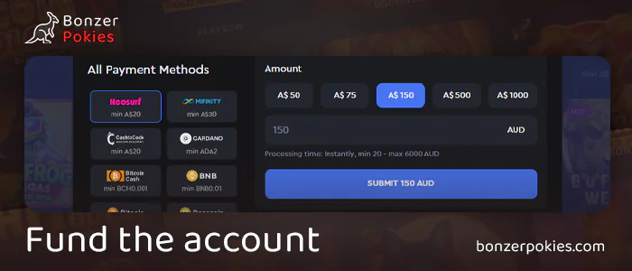 Fund your online casino account to play Professor Archibald Pokie